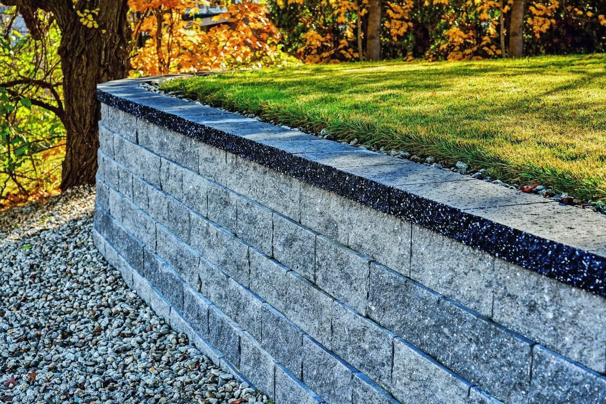 Retaining wall installation project photo from PACH NW At Home Oasis