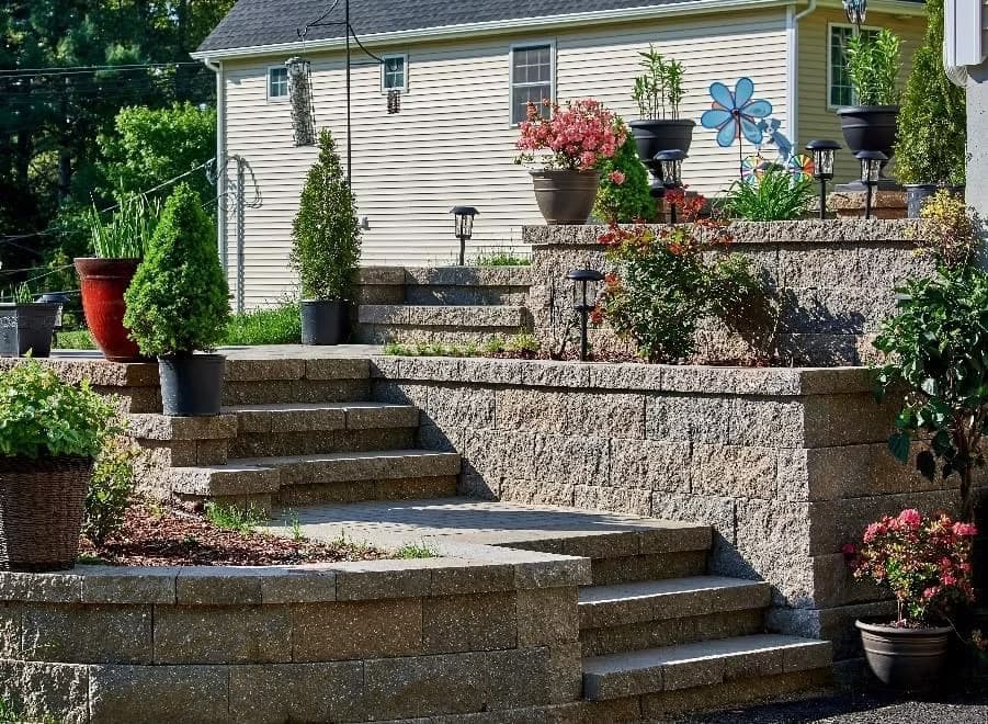 Retaining wall installation project photo from PACH NW At Home Oasis