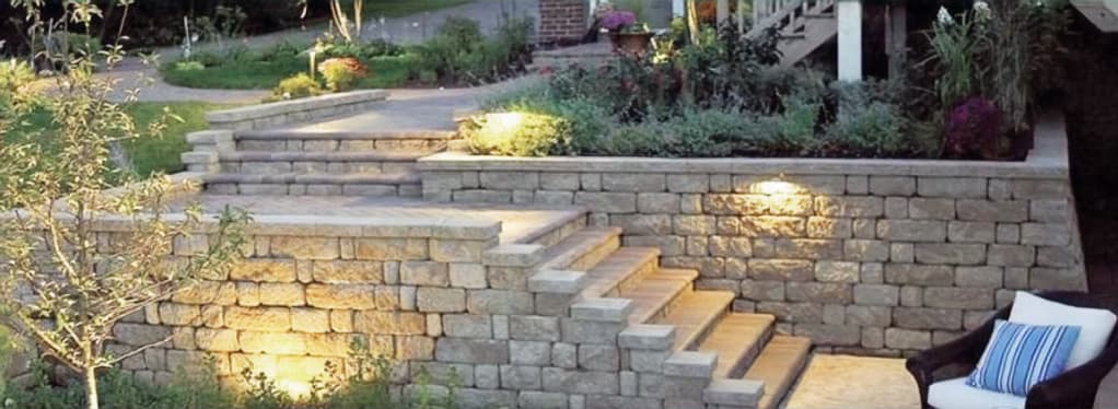 Retaining wall installation project photo from PACH NW At Home Oasis