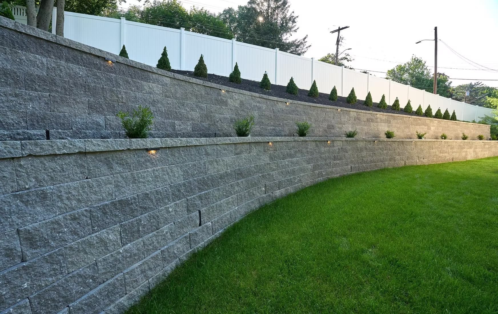 Retaining wall installation project photo from PACH NW At Home Oasis